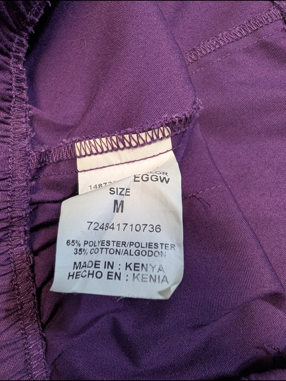 Cherokee Workwear Authentic Scrubs Women's Size M Top and Pants Eggplant Color - Picture 14 of 14